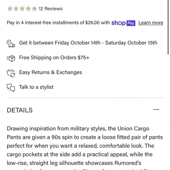 UNION CARGO PANTS / sand color - Picture 5 of 6